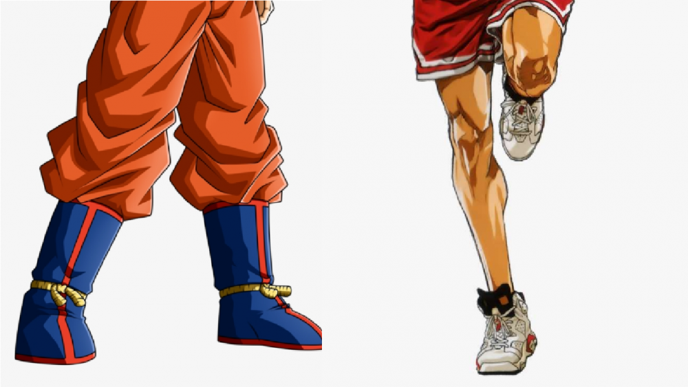 karakter anime dengan sepatu legendaris