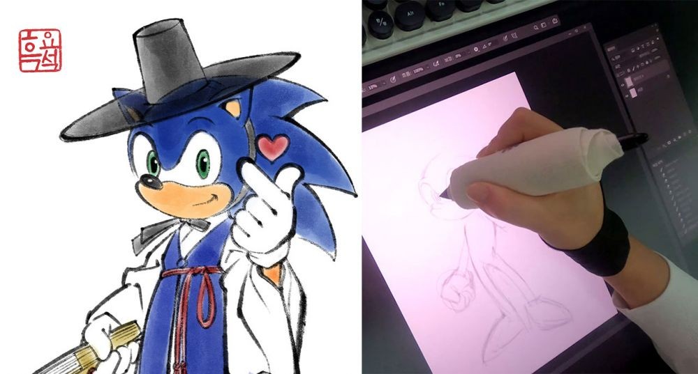 Sonic Live Drawing