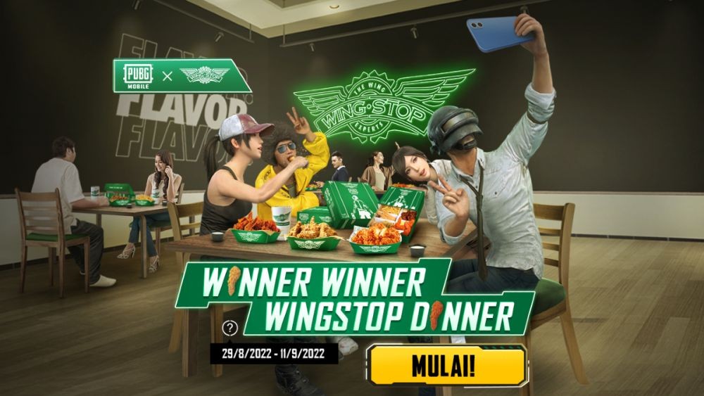 Kolaborasi PUBG MOBILE x Wingstop Hadir! Tukar Voucher Pesanan, Lho!