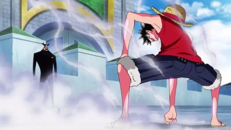 Gear 2 Luffy lawan Blueno. (Dok. Toei Animation/One Piece)