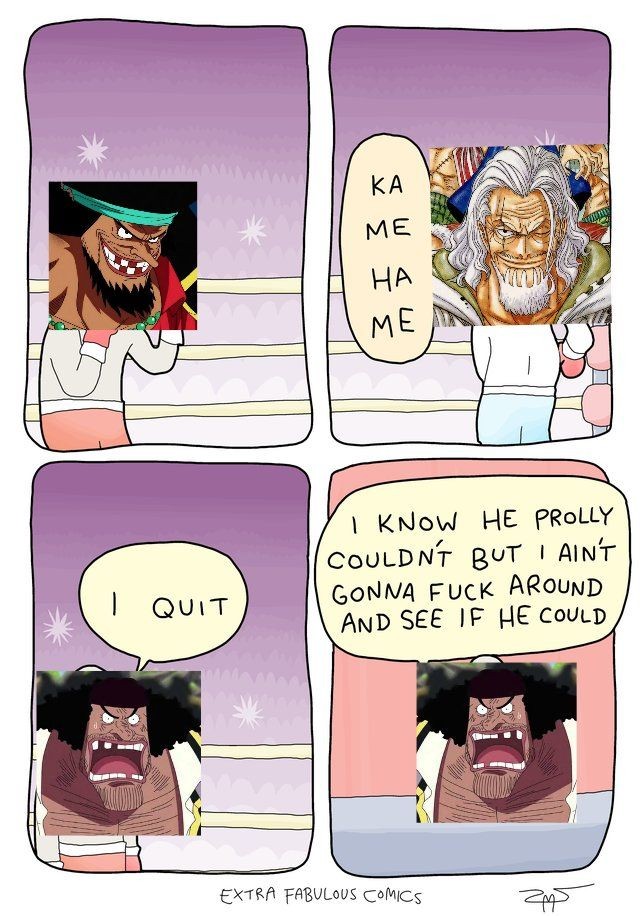 10 Meme One Piece Rayleigh Menyelamatkan Hancock dari Teach