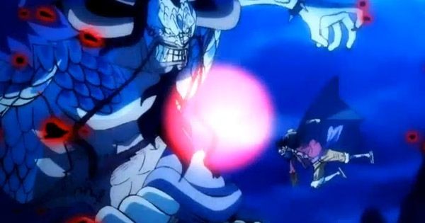 Luffy menyerang Kaido