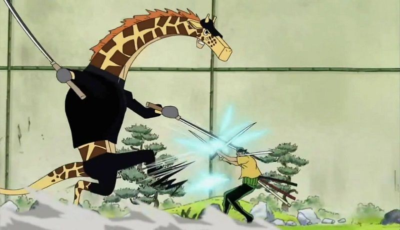 Kaku mengerahkan Yontoryu lawan Zoro. (Dok. Toei Animation/One Piece)