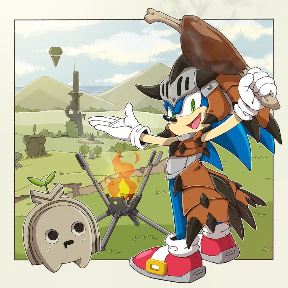 Ilustrasi kolaborasi dari Tim Sonic. (Dok. SEGA/Sonic Frontiers)