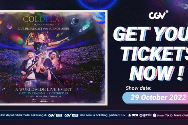 CGV Tayangkan Siaran Langsung Konser Coldplay di Buenos Aires!
