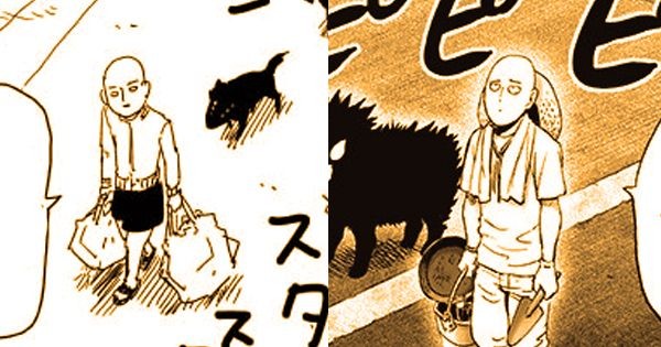 Perbedaan kostum versi webcomic dan manga One Punch Man
