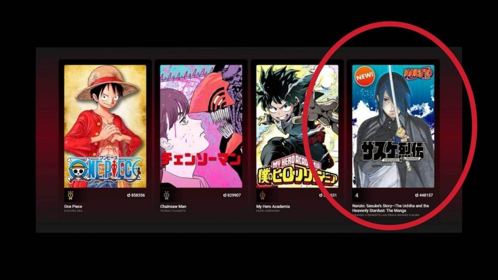 Angka View Manga Sasuke Retsuden Lampaui Boruto di Manga Plus