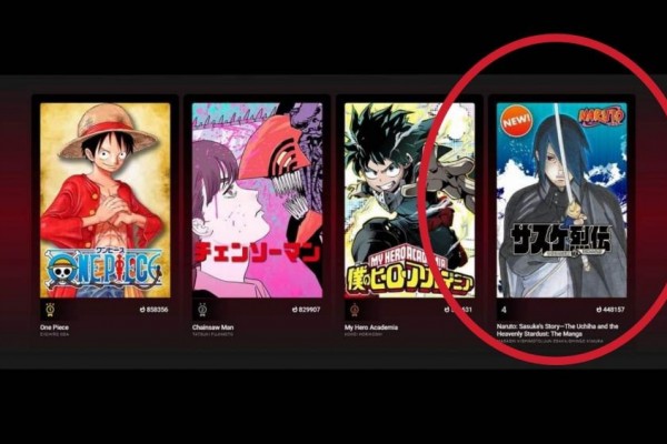 Angka View Manga Sasuke Retsuden Lampaui Boruto di Manga Plus