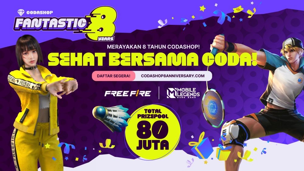 Rayakan Anniversary Ke-8, Codashop Adakan Campaign Main Sehat!