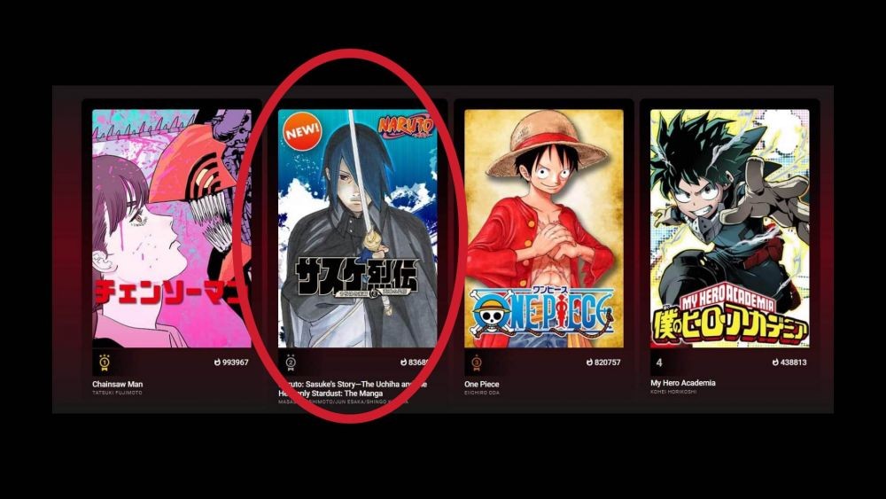 Sasuke Retsuden Lampaui One Piece di Paling Dilihat Manga Plus