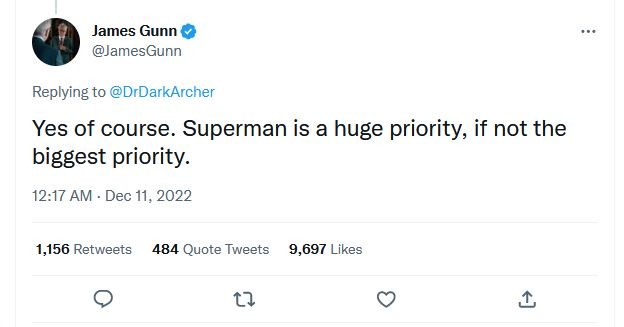 Superman Jadi Prioritas Utama James Gunn di Film DC