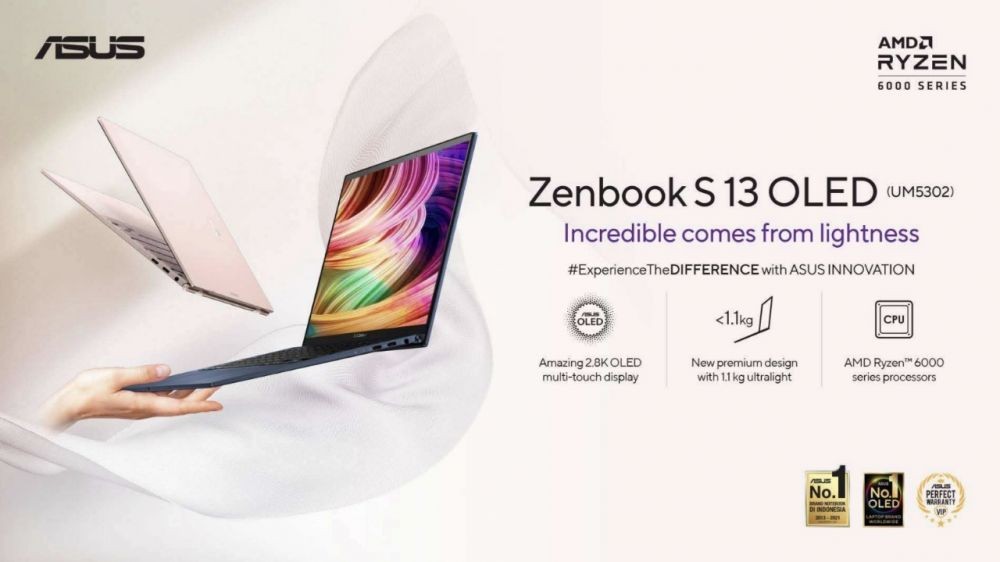 ASUS Zenbook S 13 OLED, Laptop Tipis Baterai Awet!