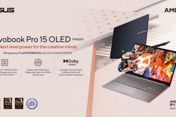 ASUS Vivobook Pro 15 OLED M6500, Laptop Performa Tinggi 120Hz!