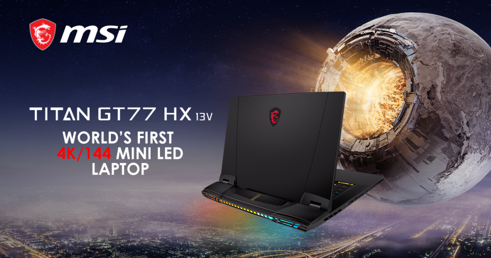 MSI Titan GT77 HX 13V Unggulkan Layar 4k 144Hz Mini LED!