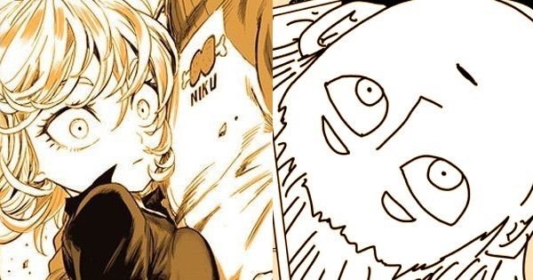 Perbedaan ekspresi Tatsumaki saat dipeluk Saitama pada manga dan webcomic - One Punch Man