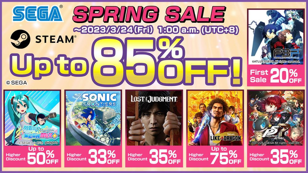 SEGA Spring Sale Sudah Dimulai di STEAM! Banyak Game Diskon!