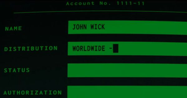 Status John dalam data administrasi - John Wick 2