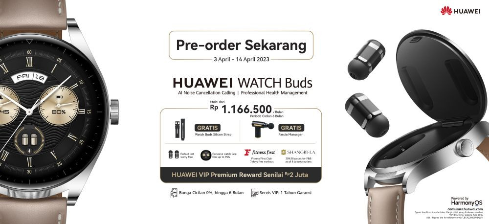 HUAWEI Watch Buds Hadir ke Indonesia, Ini Spesifikasinya!