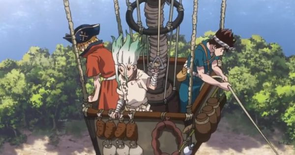 Senku dan timnya berhasil mendarat dengan selamat - Dr. Stone S3