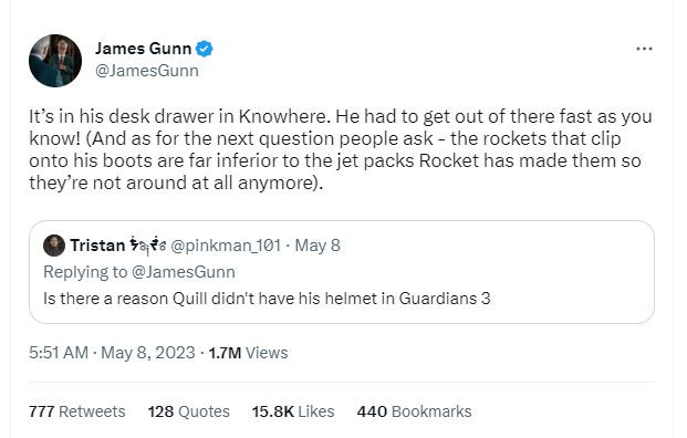 Kenapa Star-Lord Gak Pakai Helm di GotG 3? Ini Penjelasan James Gunn!