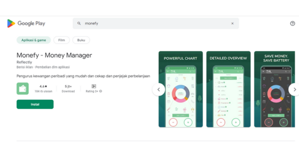 Aplikasi pencatatan keuangan: Monefy