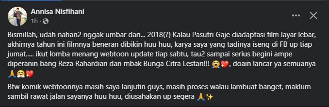 Webtoon Pasutri Gaje Dijadikan Film, Diperankan Reza Rahadian!