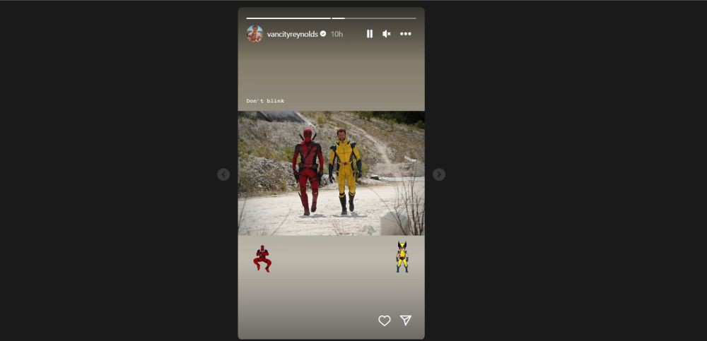 First look Deadpool dan Wolverine dari IG Ryan Reynolds. (instagram.com/vancityreynolds)