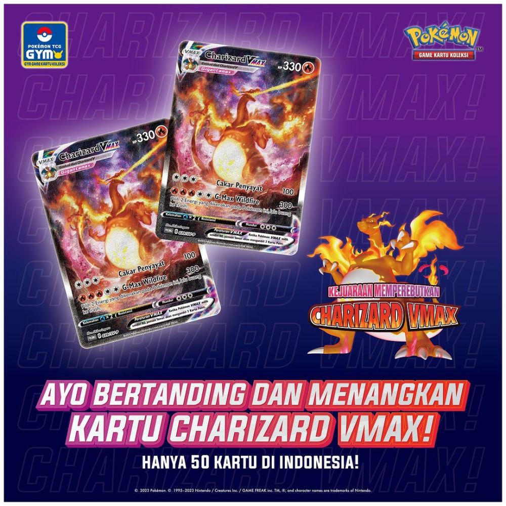 Kartu Pokémon Charizard VMAX Dirilis Terbatas di Indonesia!