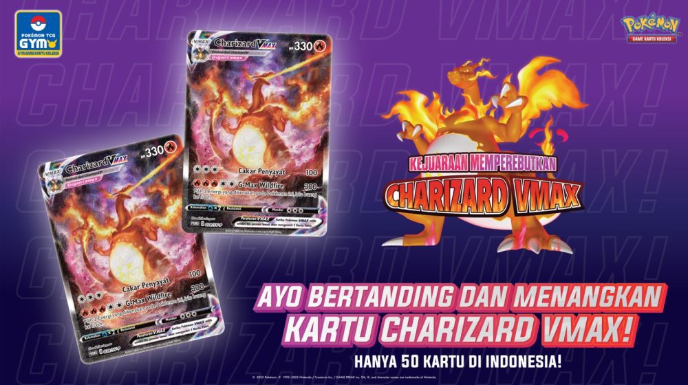 Kartu Pokémon Charizard VMAX Dirilis Terbatas di Indonesia!