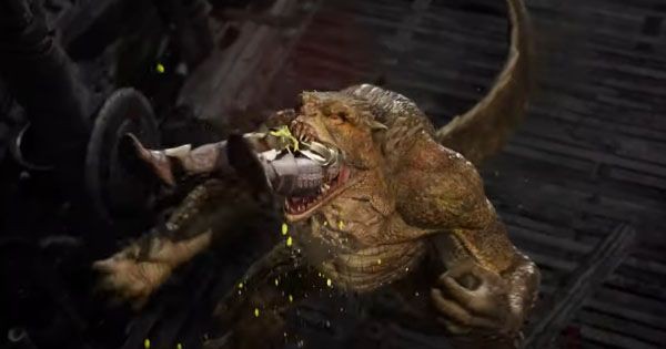 Reptile menelan musuhnya - Mortal Kombat 1