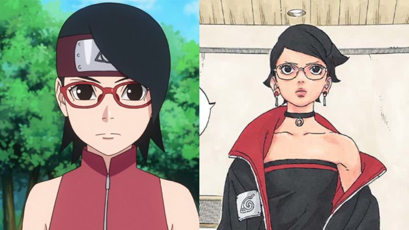 Perubahan karakter sarada di time skip boruto - BiliBili