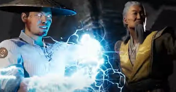 Raiden dan Shujinko bersiap melancarkan serangan kombinasi - Mortal Kombat 1