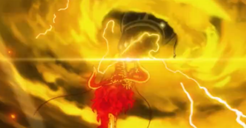 Bajrang Gun Luffy mengenai Kaido. (Dok. Toei Animation/One Piece)
