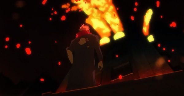 Sukuna melihat aliran lava Jogo - Jujutsu Kaisen 2