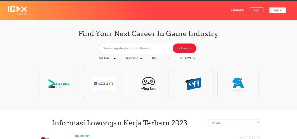 Kesempatan Kerja di Industri Game Tersedia dalam Situs IGDX Career