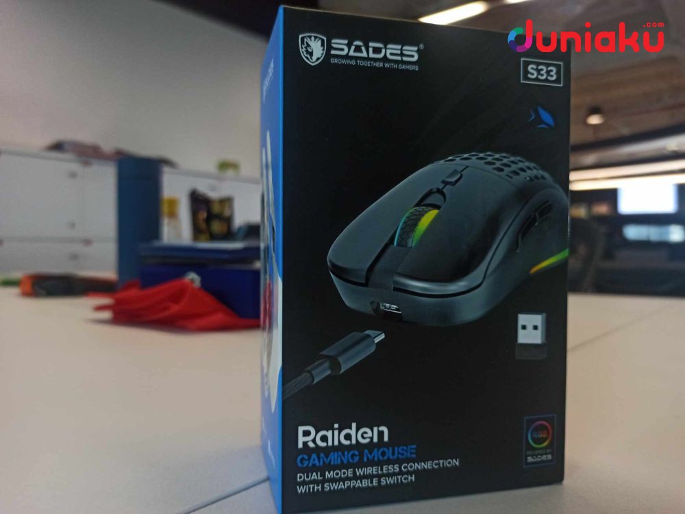 Review Mouse Sades Raiden S33, Koneksi Dual Mode!