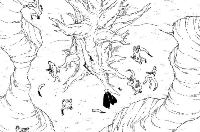 Begini Situasi Sasuke Jadi Pohon di Boruto: Two Blue Vortex Bab 5
