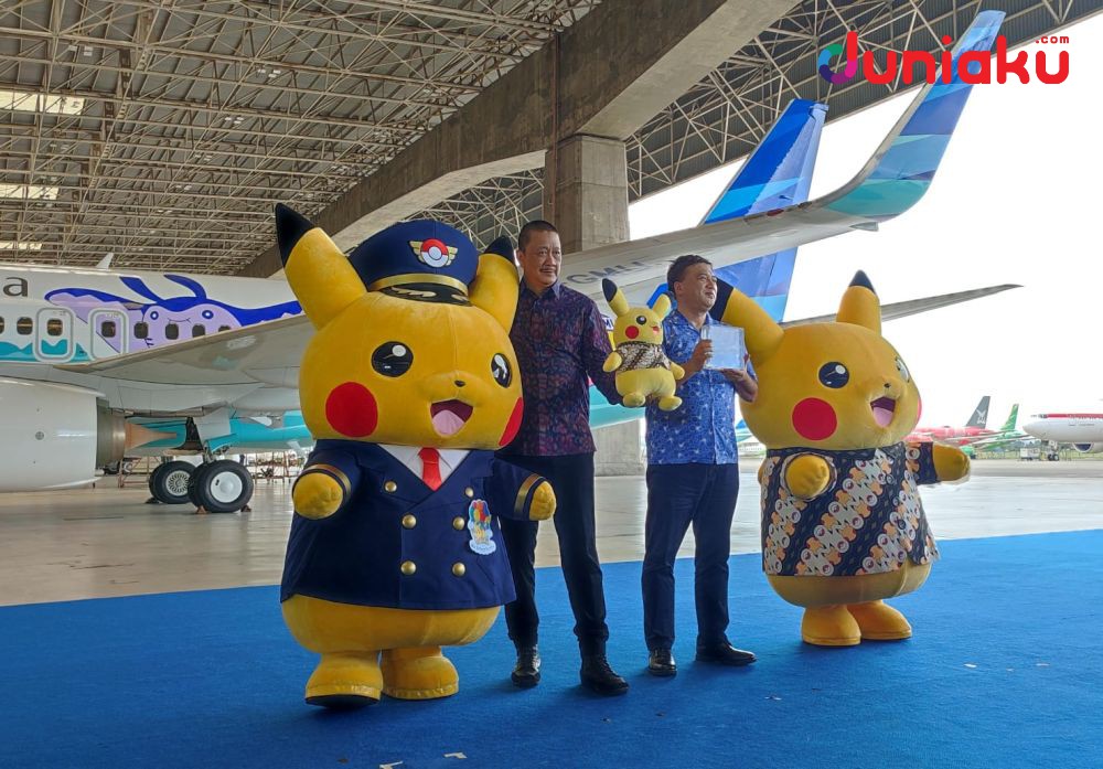 Garuda Indonesia dan Pokemon Hadirkan Pesawat Pikachu Jet GA1!