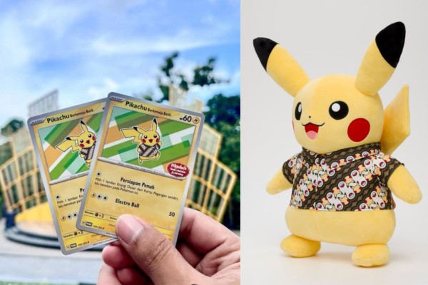 Kartu dan Plush Toys Pikachu Berkemeja Batik Hadir di Bali!