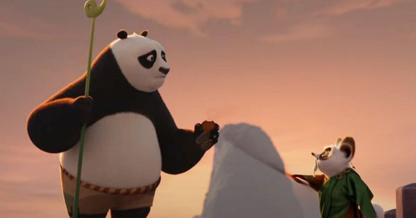 Shifu memberitahu kalau Po dipilih Oogway sebagai penerus jabatan pemimpin spiritual - Kung Fu Panda 4