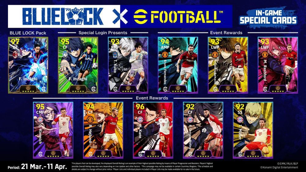 Pertama Kalinya! eFootball Jalin Kolaborasi dengan Anime Blue Lock!