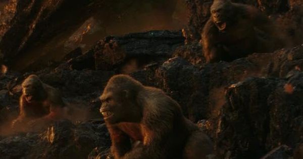 Para kera besar yang dipimpin Skar King  - Godzilla x Kong: The New Empire