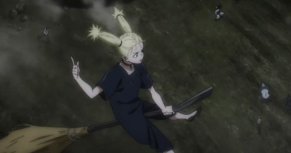 Momo mengintai medan pertarungan di Shibuya - Jujutsu Kaisen 2