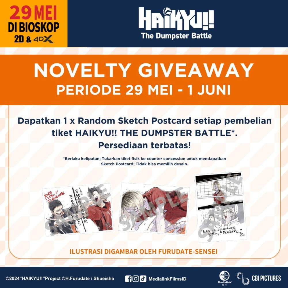 Haikyu!! The Dumpster Battle Tayang Hari Ini, Dapatkan Bonus Postcard!