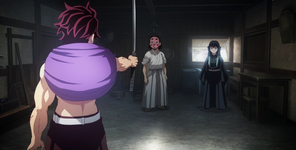Muichiro menguji ketajaman pedangnya - Kimetsu no Yaiba Season 4 Hashira Training Arc