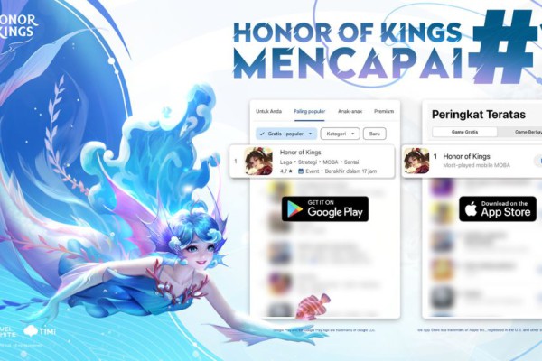 Honor of Kings Jajal Peringkat Atas Game Terpopuler di Banyak Negara