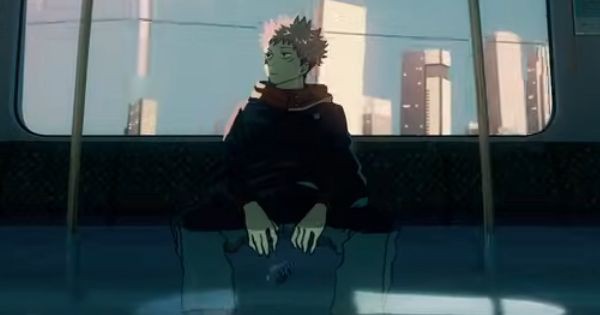 Yuji in his first anime opening - Jujutsu Kaisen