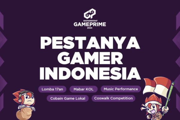 5 Info Baparekraf Game Prime 2024! Tanggal, Lokasi, dan Tiket