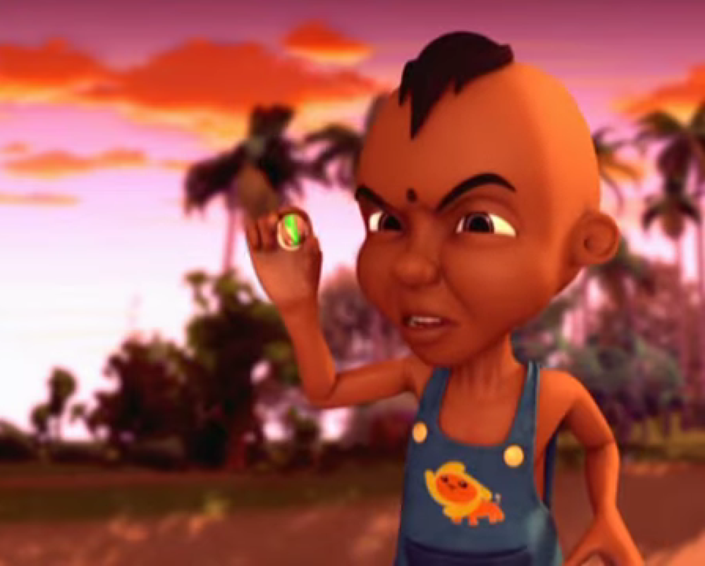 debut karakter Rajoo di episode pertama Upin & Ipin