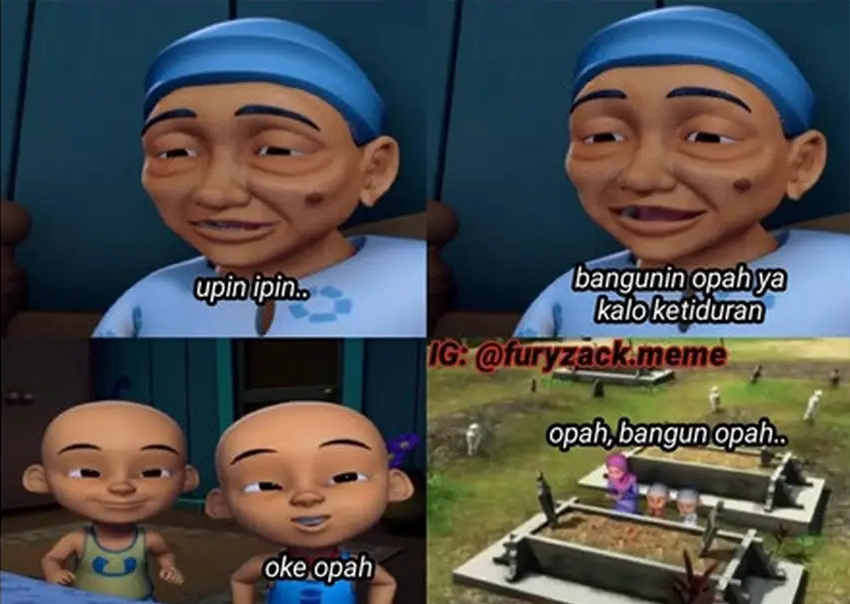 10 Meme Lucu Opah Upin Ipin Paling Nyeleneh dan Bikin Ngakak